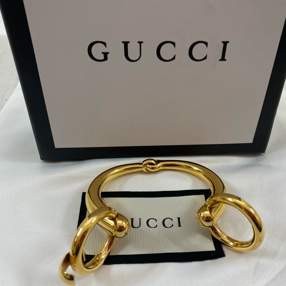 🆕 Gucci Horsebit heavy gold plated Bangle - Picture 3 of 12